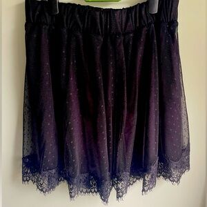 Black Lace Mini Skirt